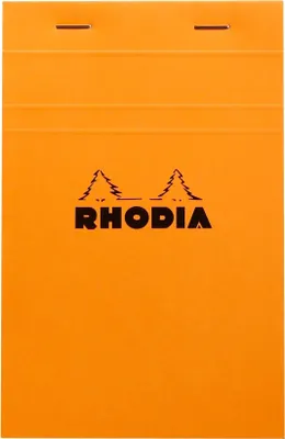Produktbild von Rhodia 10x Notizblock geheftet No.14 11x17cm 80 Bl kariert 80g Orange 14200C