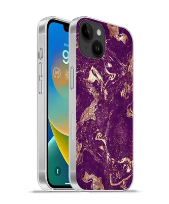 Produktbild von MuchoWow® Handyhülle Schutzhülle Hülle für Apple iPhone 14 Plus - Soft case Naturstein - Kalkstein - Gold Silikon Softcase Handy Hülle - Abbildung