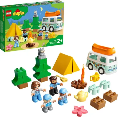 Produktbild von LEGO 10946 DUPLO Familienabenteuer mit Campingbus, Wohnmobil Spielzeugauto, Lernspielzeug ab 2 Jahre, Kinderspielzeug