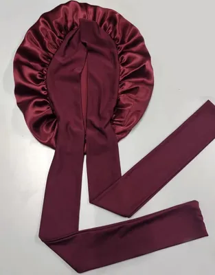 Obrázok produktu pre INF Čiapka na spanie zo 100% hodvábu Mulberry Silk pre ženy Tmavo červená