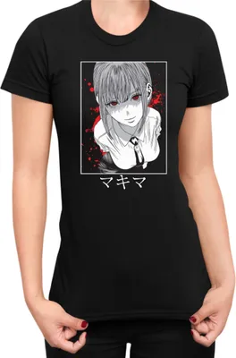 Immagine prodotto di Maglietta da donna Manga Japan Anime Comics Animation Chainsaw Anime manga Man 10, Lady L , Noir