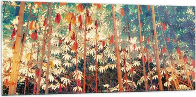 Produktbild von Bilder auf glas - Einteilig - Pflanzen tropisch orange - 120x50cm - Glasbilder - Wandbilder - Bilder - zum Aufhängen bereit - Wanddekoration aus Glas - Glas Bilder - Wandbild auf Glas - GAB120x50-4393
