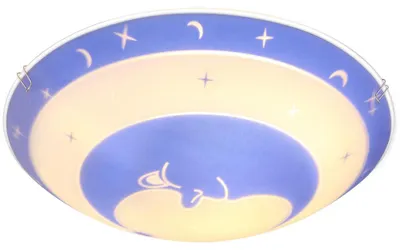 Produktbild von LED Deckenleuchte, Glas, Mond Sterne, blau, weiß, 30 cm
