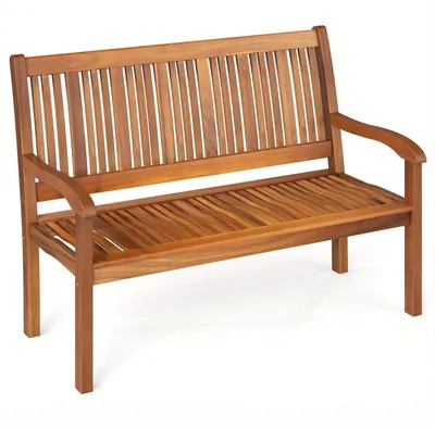 Immagine prodotto di Panca da giardino in legno di acacia resistente alle intemperie, adatta per 2-3 persone