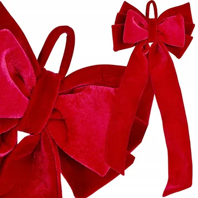 Produktbild von Dekoschleife 72 cm zum Aufhängen – Weihnachtsdeko für Weihnachtsbaum Fenster und Tür