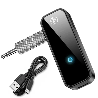 Produktbild von Bluetooth AUX Adapter Auto 2-in-1 Sender & Empfänger, kabelloser Bluetooth Adapter für Auto, TV & Lautsprecher, HiFi Sound mit Mikrofon