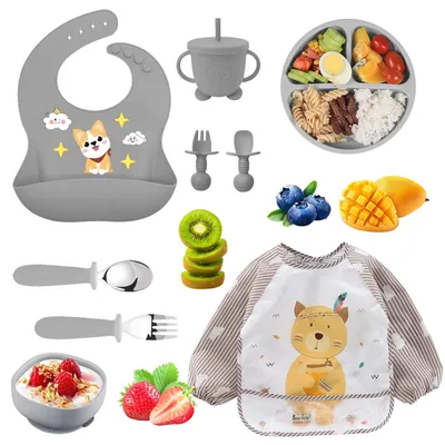 Productafbeelding van Solidchoice - 9-delige Silicone Baby Eetset, BPA-vrij