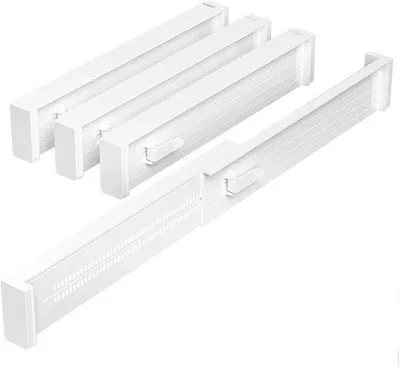 Produktbild von Schubladen-Organisator, 4 Stück, Anpassbare Schubladen-Trenner, Küchen-Schubladen-Trenner, 4-fach Schubladen-Trenner