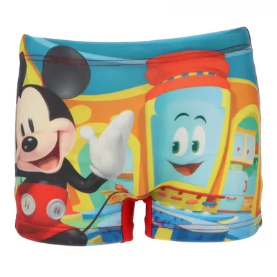 Produktbild von Mickey Mouse Schwimmboxer für Jungen: Bademode im Disney-Style Rot 3/4 Jahre