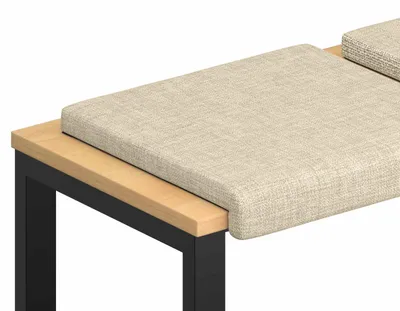 Obrázok produktu pre vidaXL Opieradlo do vane, 2 kusy, látka, krémová farba, hĺbka 35 cm