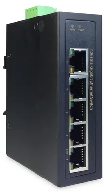 Produktbild von Digitus 5 Port Gigabit Ethernet Netzwerk Switch,Industrial, Unmanaged, Unmanaged, Gigabit Ethernet (10/100/1000), Vollduplex, Wandmontage