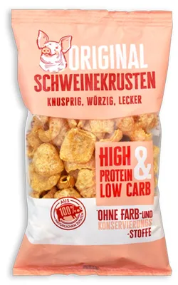 Produktbild von Original Schweinekrusten Schweineschwarten knusprig 100g 6er Pack