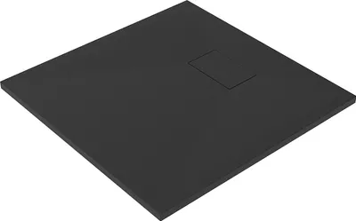 Produktbild von SMC Duschwanne Duschtasse 80x80cm mit anti-rutsch Oberfläche Rechteckig schwarz