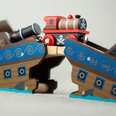Obrázek produktu pro Bigjigs Rail Pirátský vlak + 3 koleje