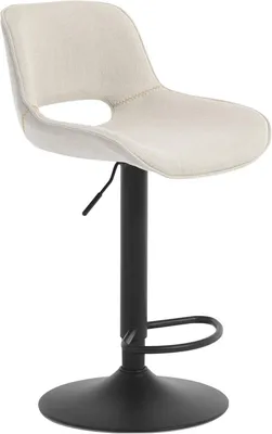 Produktbild von WOLTU Barhocker höhenverstellbar, Tresenstuhl, mit Fußstütze, Leinen Metall : Beige 1 Farbe: Beige Stückzahl: 1