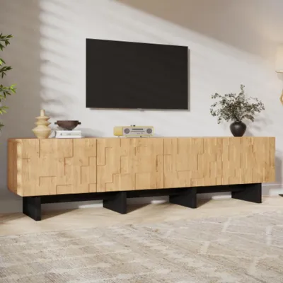 Produktbild von TV-Schrank, Fernsehtisch 180 cm, TV-Board für Fernseher bis 75 Zoll, TV Board viel Stauraum, lowboard, Fernsehschrank mit 4 Schranktüren