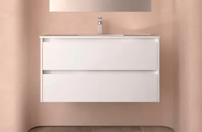 Zdjęcie produktu dla Salgar Noja szafka dolna 1000 2 szuflady + umywalka biała satyna