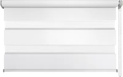 Produktbild von mydeco Klemmfix Doppel Rollo einfarbig weiß mit Kettenzug 60x160cm