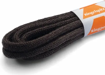 Produktbild von RINGELSPITZ - Rund Dünn – Feine Schnürsenkel für Elegante Schuhe - 90 cm, schwarzbraun