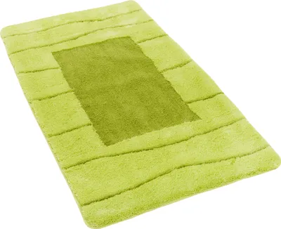Produktbild von Pacific Badteppich Samoa Grün, Größe:55x55 cm WC-Vorleger mit Ausschnitt