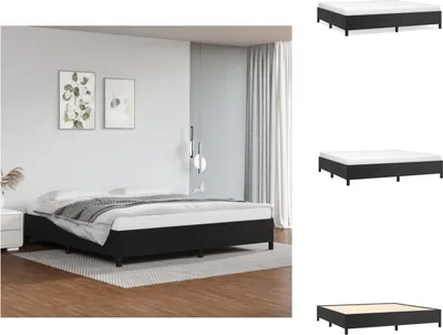 Produktbild von vidaXL Bettgestell Schwarz 200x200 cm Kunstleder -  Betten & Bettgestelle