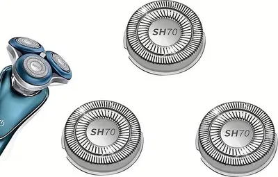 Produktbild von Ersatzklingen SH70 kompatibel mit Philips 7000 Serie – Rasieraufsätze 3 Stück