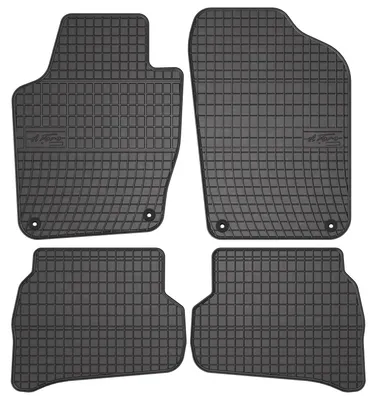 Produktbild von Gummi-Fußmatten für Volkswagen Polo V 2009-2017 (Schrägheck) – 4-tlg, Schwarz, passgenau – Wielganizator SolidPRO