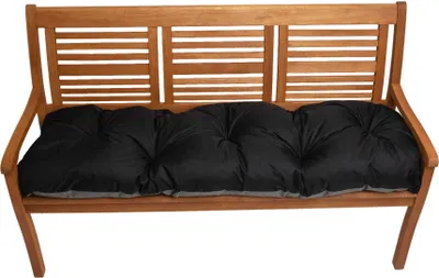 Produktbild von Bankkissen 150x50cm, Sitzkissen outdoor für eine Gartenbank,Kissen für Hollywoodschaukel, Bodenkissen, Schwarz