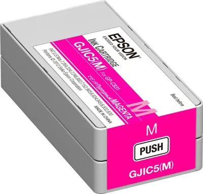 Produktbild von Epson GJIC5(M): Ink cartridge for ColorWorks C831 (Magenta) (MOQ=10), Magenta, Tinte auf Pigmentbasis, 32,5 ml, 1 Stück(e)