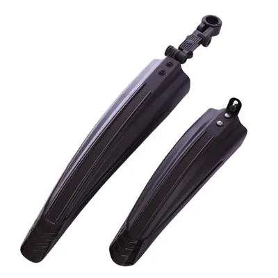 Produktbild von 2Pcs stilvolle Mountainbike-Fahrraeder vorne hinten Kunststoff Kotfluegel Kotfluegel Set Schwarz + Blau