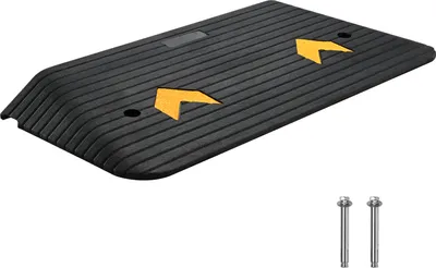 Immagine prodotto di Rampa di soglia in gomma SucceBuy, alzata di 7,6 cm, 1 canale, antiscivolo, portata 14,9 kg, per sedie a rotelle e scooter
