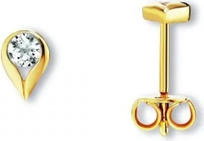 Produktbild von Ohrstecker Zirkonia 333/- Gelbgold