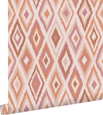 Produktbild von ESTAhome Tapete Karomuster Rosa und Terrakotta 50 x 900 cm