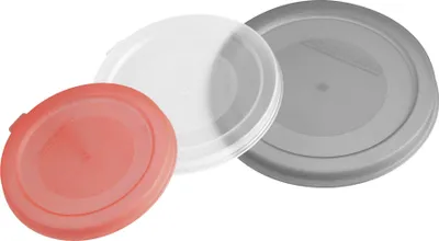Produktbild von Fackelmann Konserven- und Dosendeckel, Deckel in 3 verschiedenen Größen, Universaldeckel aus Kunststoff (Farbe: Weiß, Rot, Blau)
