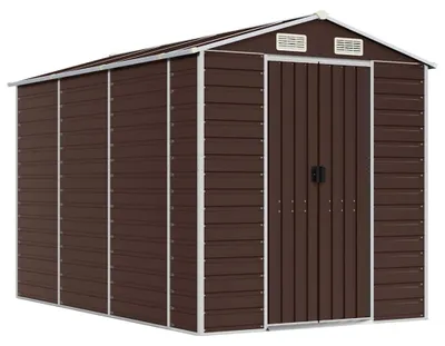 Immagine prodotto di VidaXL Casetta da giardino 191x300x198 cm in acciaio zincato marrone