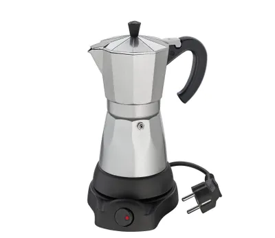 Productafbeelding van CILIO espressokoker, 6 kopjes, aluminium, elektrisch, 480 W, diameter 11,5 cm