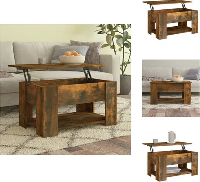 Obrázek produktu pro vidaXL Konferenční stolek kouřový dub 79x49x41 cm materiál na bázi dřeva - Konferenční stolky
