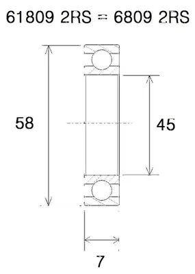 Produktbild von Bearing B3 45X58X7Mm