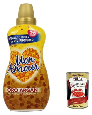 Produktbild von 12x Felce Azzurra Mon Amour Weichspüler Konzentrat Argan 650 mln+ Italian Gourmet polpa 400g