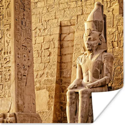 Produktbild von MuchoWow® Poster Ägypten - Statue - Pharao 75x75 cm - Wand Dekoration