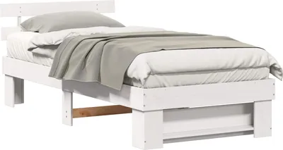 Obrázok produktu pre Rám postele Biela 90 x 190 cm Masívne borovicové drevo