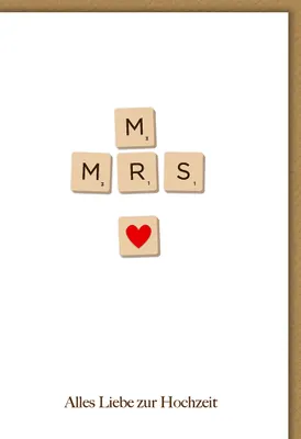Produktbild von Hochzeit - Karte mit Umschlag - Mr. & Mrs.