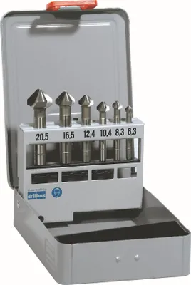 Produktbild von Alpen Kegelsenker Set HSS-CO5 6 tlg, für Metall + Kunststoff Bohrer-Set