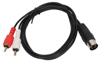 Obrázek produktu pro DIN 7PIN konektor na 2RCA kabel, dvojité stínění, volně ohýbatelný zvukový adaptér, 3,3 stopy