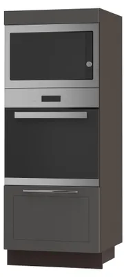 Immagine prodotto di Mobile forno KVANTUM a estrazione parziale 60cm corpo e frontale colore selezionabile (Q-D5AM/60/154), grafite opaco, lava
