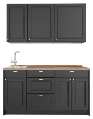 Obrázek produktu pro Jednotková kuchyně Vicco Fame-Line Anthrazit-Gold Landhaus/Antracit 150 cm, PD Dub, Model 64744