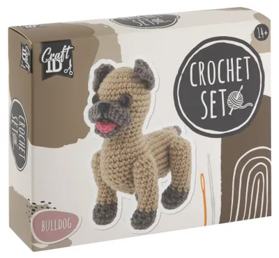 Obrázok produktu pre Sada na háčkovanie Buldog s priadzou a háčikom