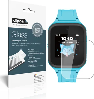 Produktbild von 2x Schutzfolie für TCL Movetime Family Watch MT40S - Anti-Shock 9H Folie dipos Glass Kunststoffglas