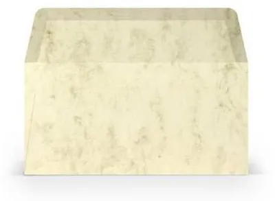 Produktbild von Briefumschläge DIN lang, 220 x 110 mm, 80 g/m², Chamois Marmora, nassklebend, 5 Stück