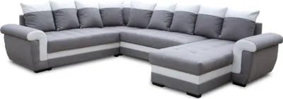 Produktbild von Best Mobilier Henry, Ecksofa, Grau, Weiß, 7 Sitz(e), Henry, Stoff, Holz